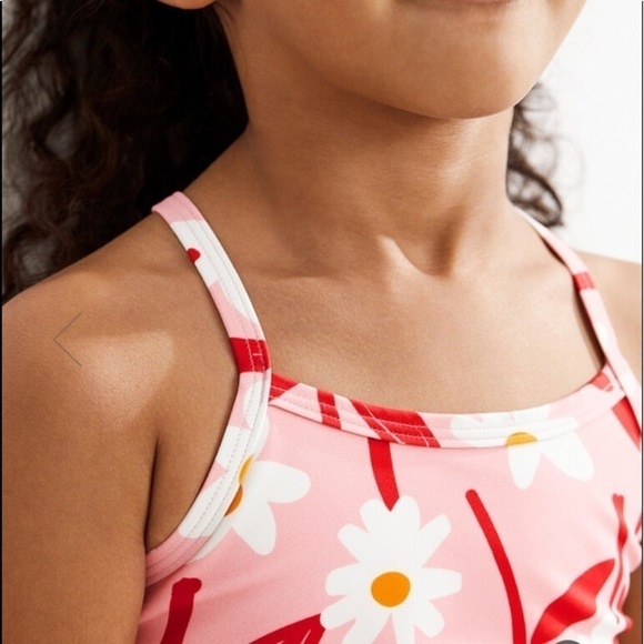 Hanna Andersson NWT Sunblock Tankini Swimsuit Lemons Print White & Yellow Scandi - Picture 6 of 9